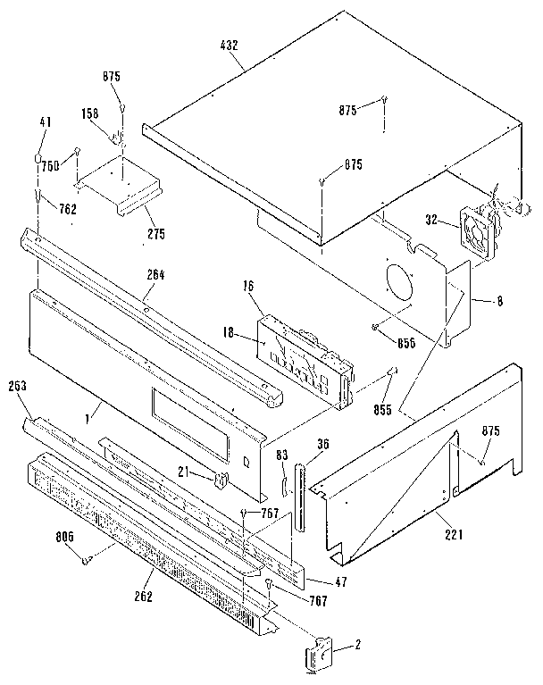 Kenmore 9114712990 control section diagram