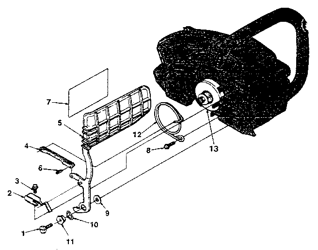 Homelite 240HG-UT10688 chain brake diagram