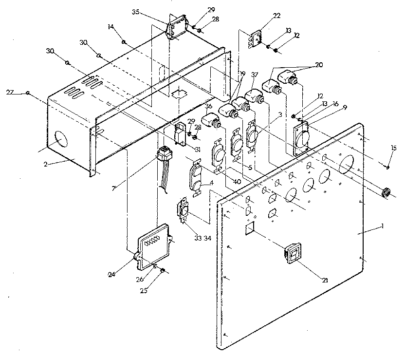 Generac 9100-0 control panel & cover assembly diagram