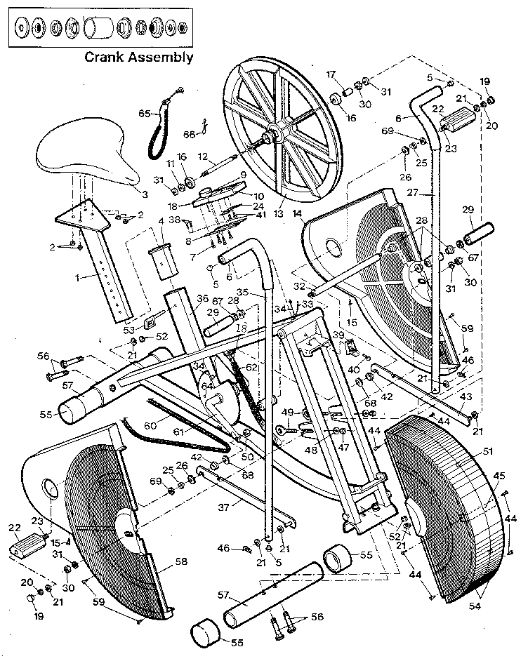 Weslo WL402300 unit parts diagram