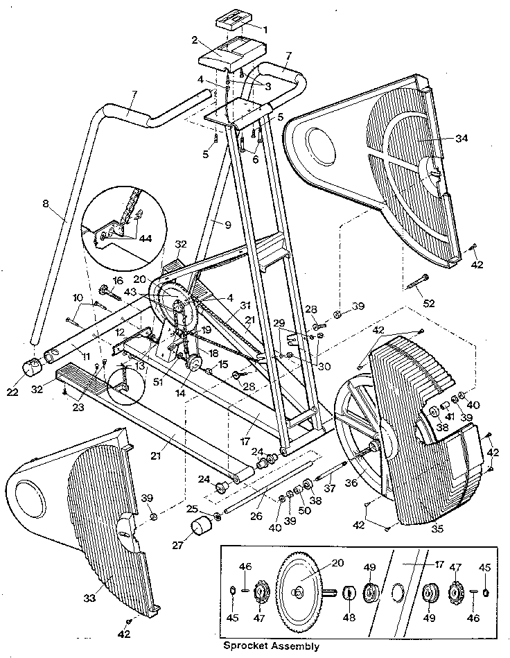 Weslo WL510900 unit parts diagram