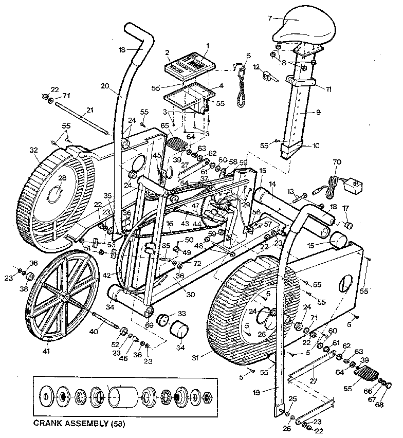 Weslo WL402701 unit parts diagram