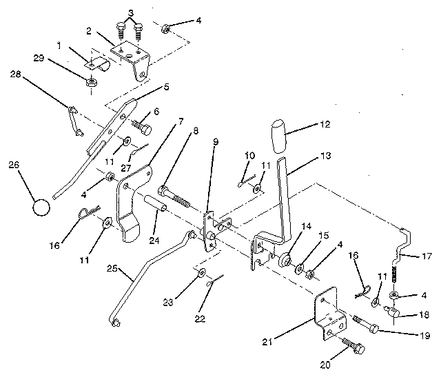 Craftsman 917257460 mower lift lever diagram