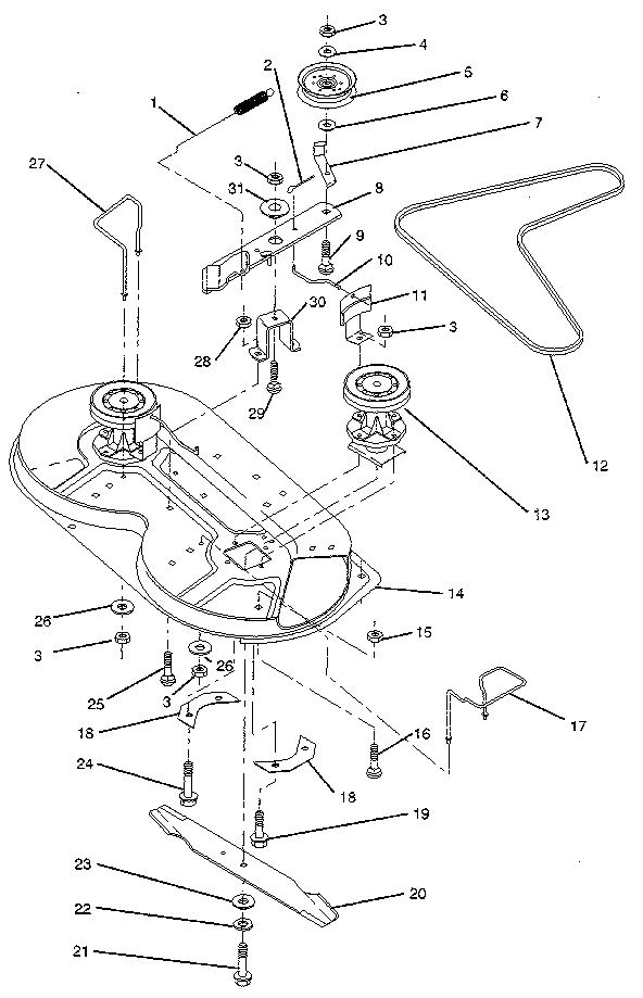 Craftsman 917257460 mower deck diagram