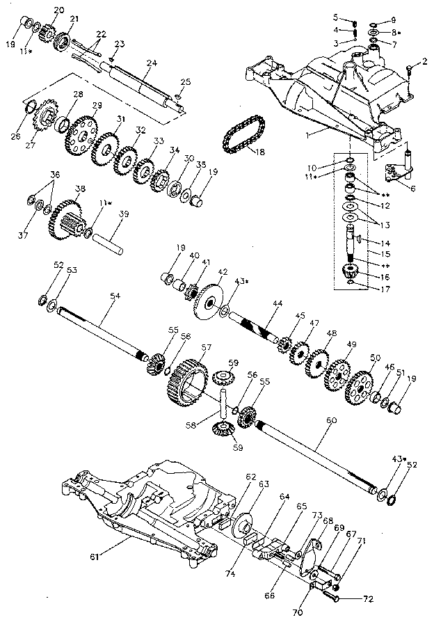 Craftsman 917257460 transaxle diagram