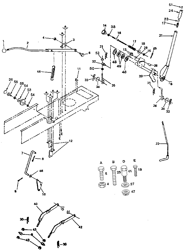 Craftsman 917255540-1987 lift adjustment diagram
