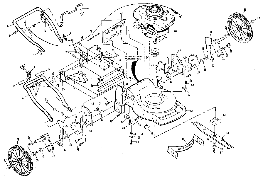 Craftsman 917374650 main frame diagram