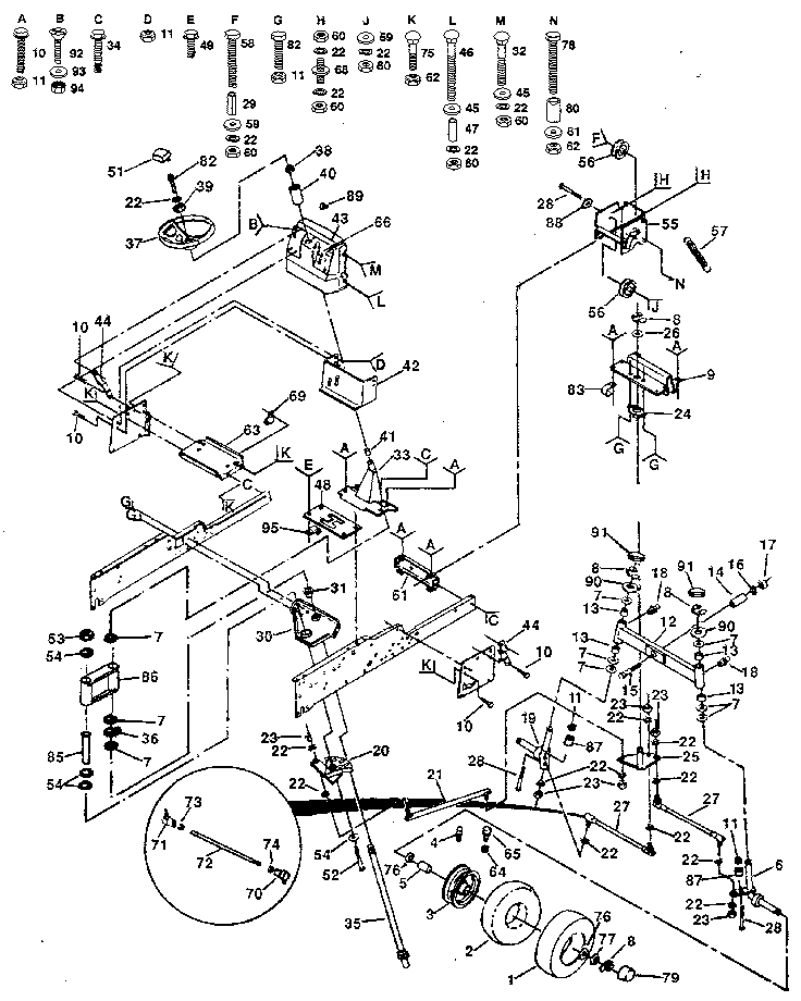 Craftsman 917255950 steering diagram