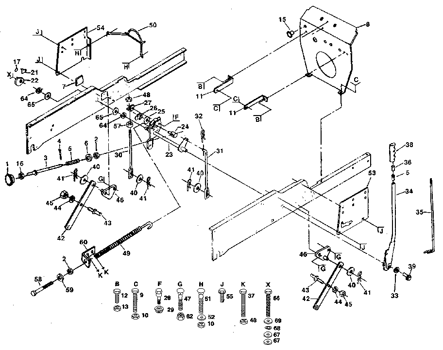 Craftsman 917255950 mower lift diagram