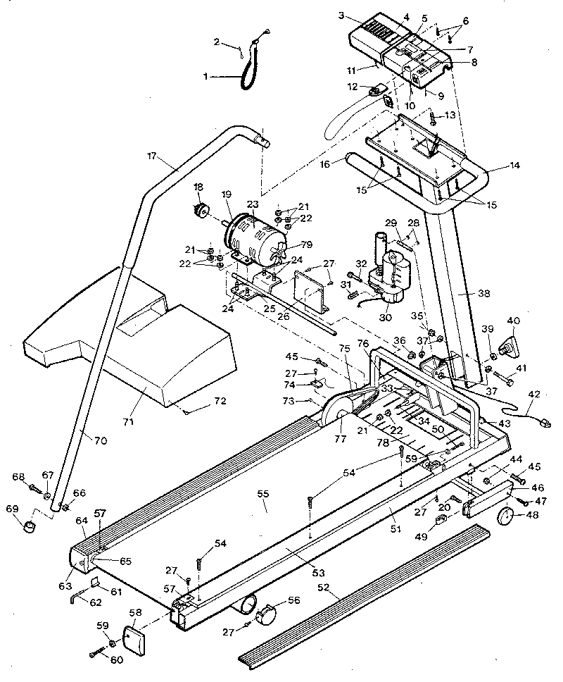 Weslo WL361801 unit parts diagram