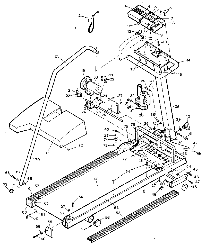 Weslo WL361800 unit parts diagram