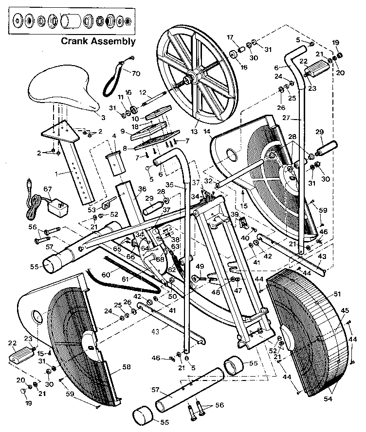 Proform PF411800 unit parts diagram