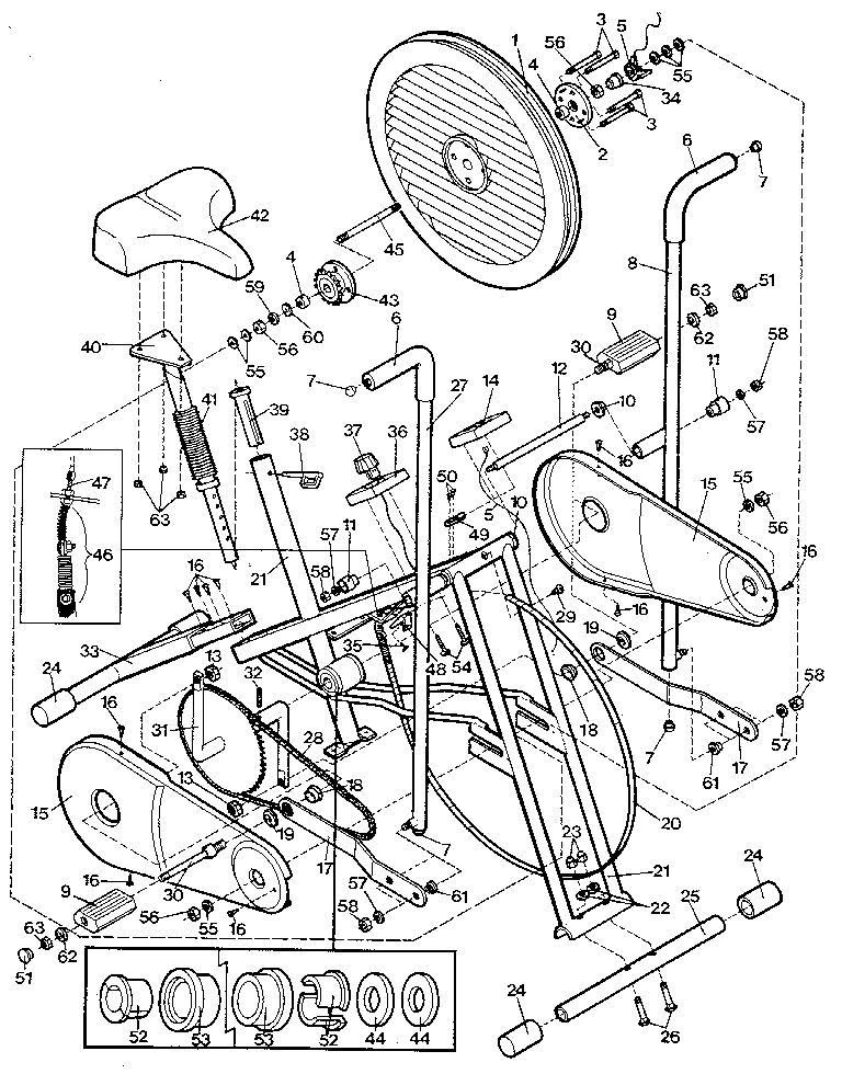 Weslo WL401301 unit parts diagram