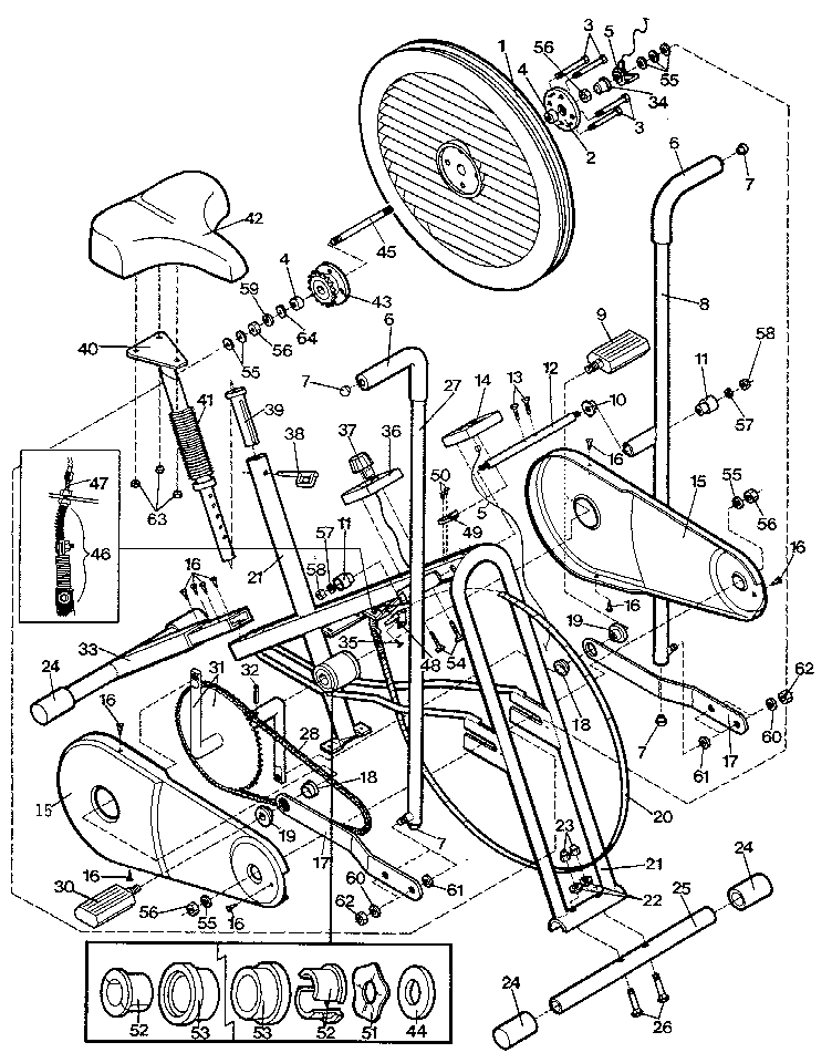 Weslo WL401300 unit parts diagram