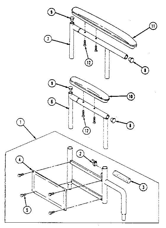 Everest & Jennings MARATHON 5MV arms diagram