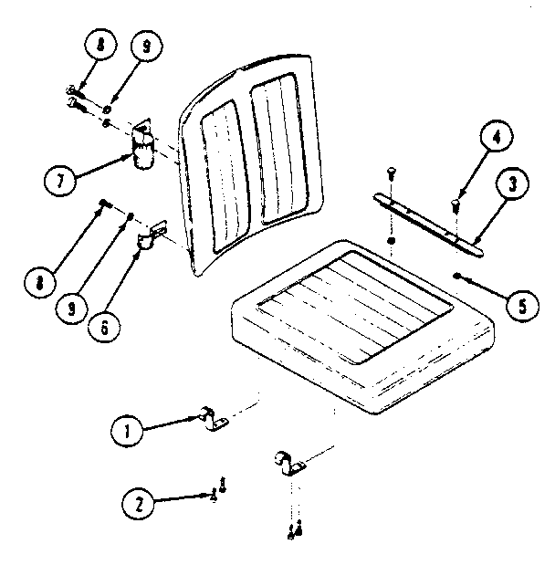 Everest & Jennings MARATHON 5MV seat assembly diagram