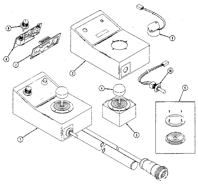 Everest & Jennings MARATHON 5MV explorer-type hand control diagram