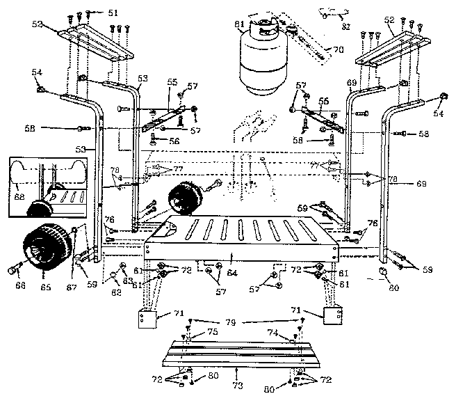 Craftsman 2581040210 main frame diagram