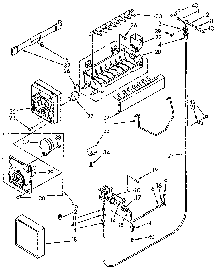 Kenmore 1069515780 icemaker diagram