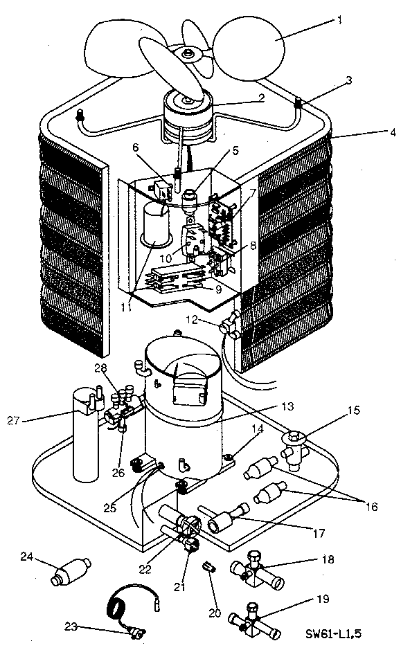 Sears 867801231 functional replacement parts diagram