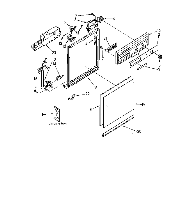 Kenmore 6651761590 frame and console diagram