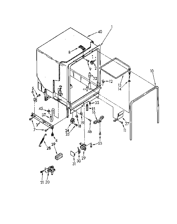 Kenmore 6651761590 tub assembly diagram