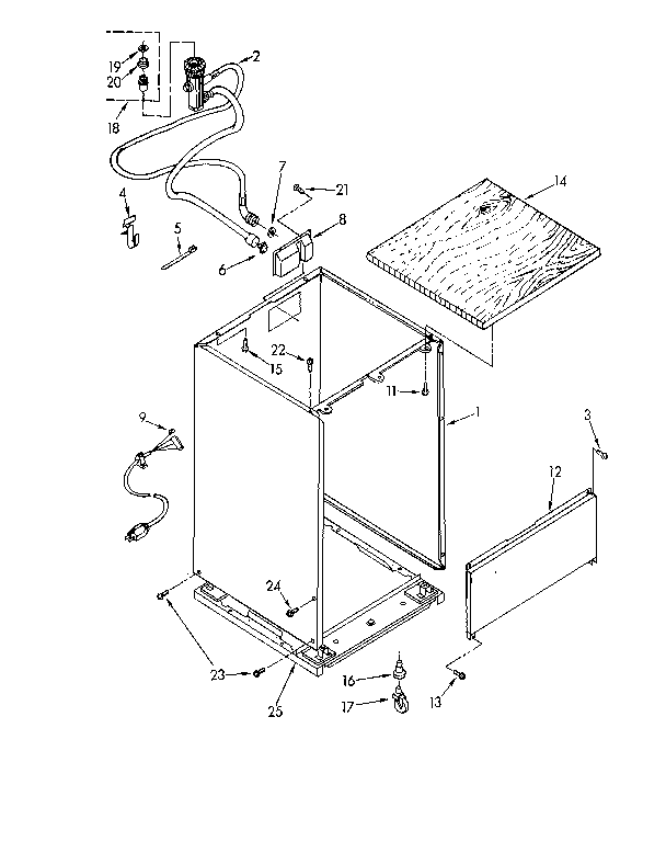 Kenmore 6651761590 cabinet diagram