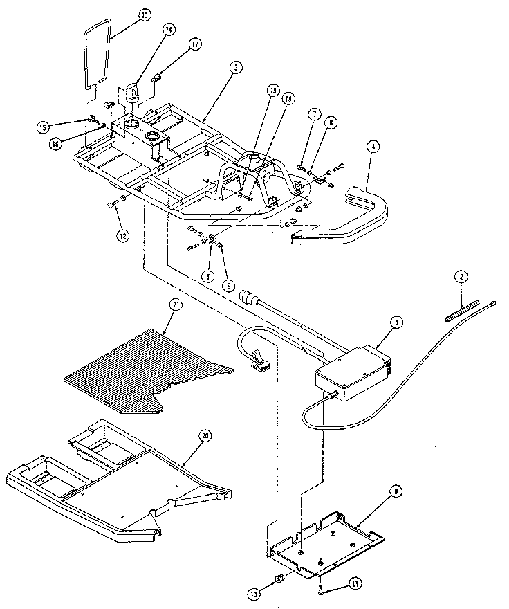 Everest & Jennings CARRETTE SCOOTER module, base diagram