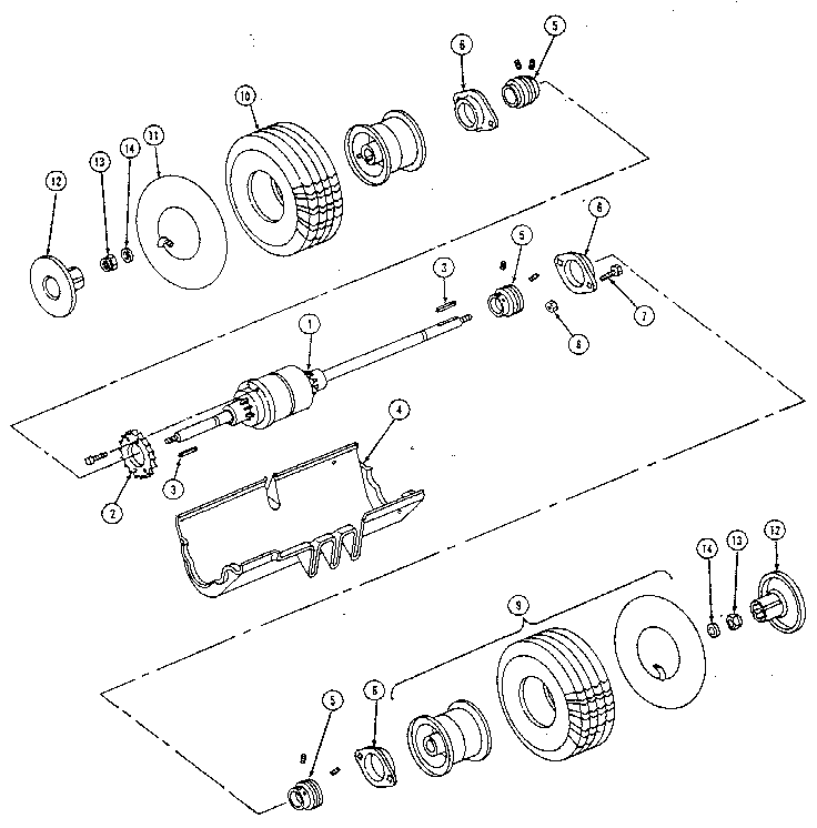 Everest & Jennings CARRETTE SCOOTER rear axle diagram