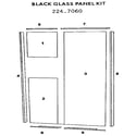 Kenmore 2247060 black glass panel kit 224.7060 diagram