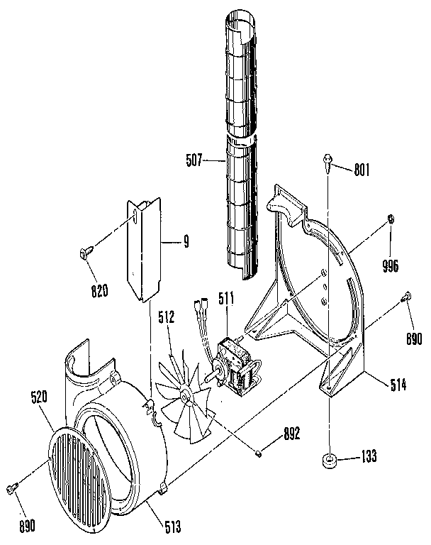 Kenmore 9114658816 blower section diagram