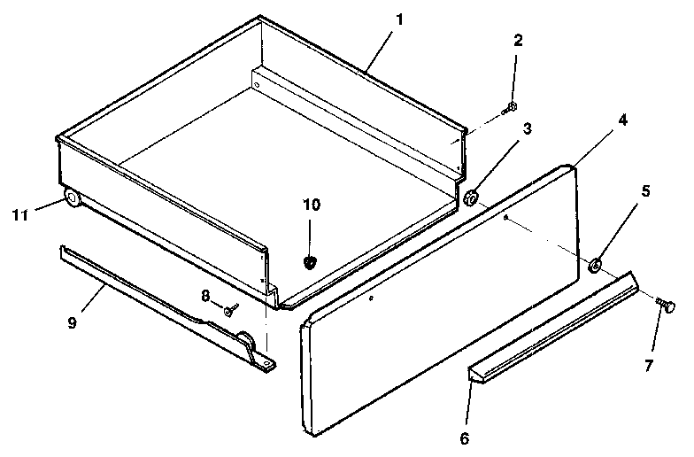 Kenmore 1199058813 storage drawer diagram