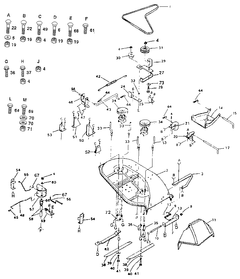 Craftsman 917254521 mower deck diagram