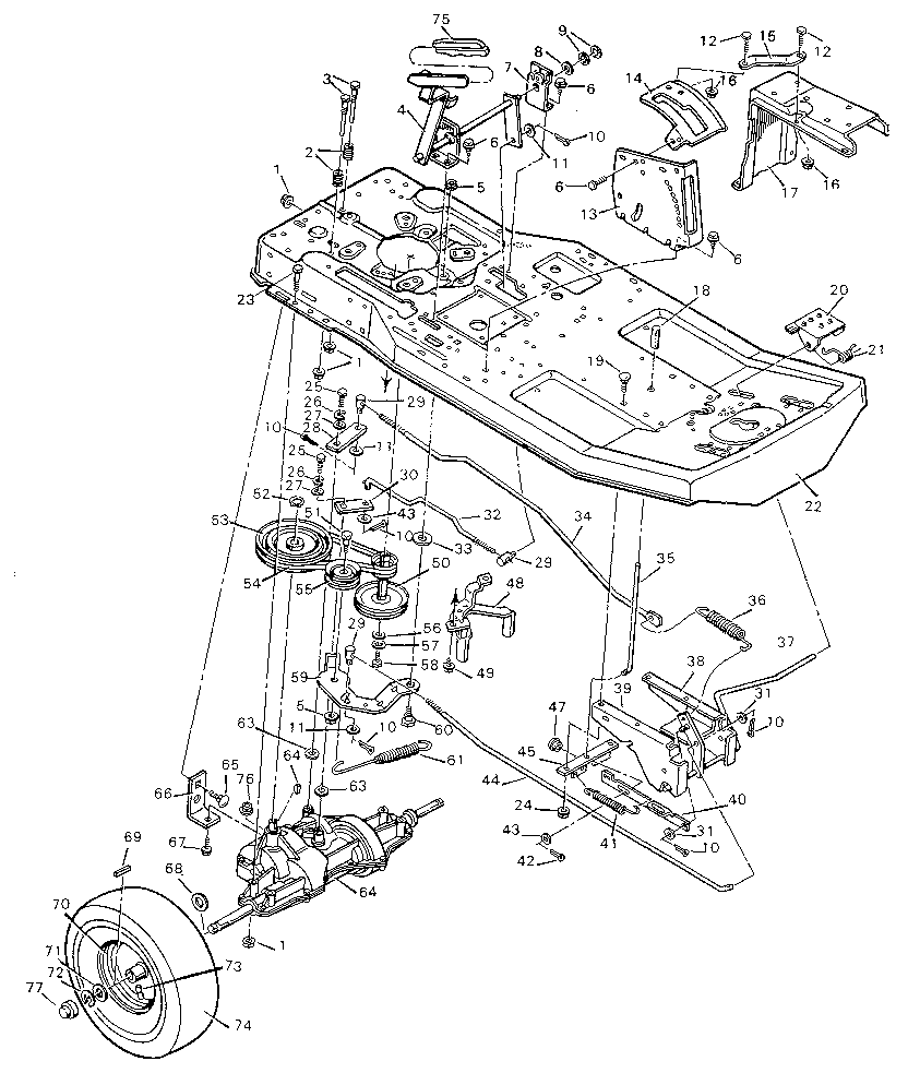 Craftsman 502255091 drive system diagram