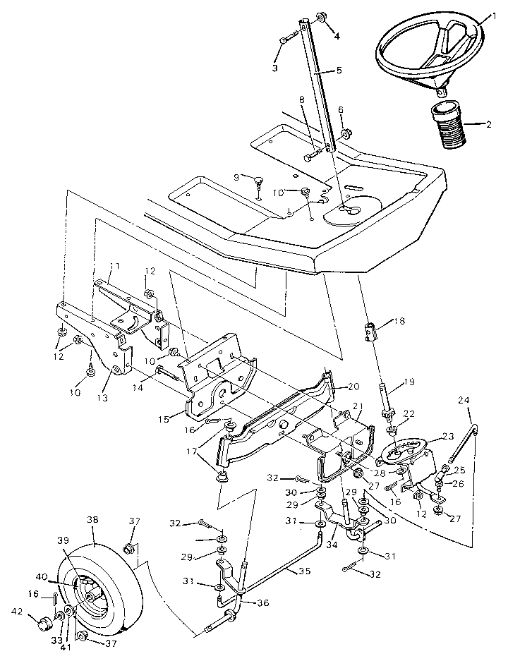 Craftsman 502255091 steering system diagram
