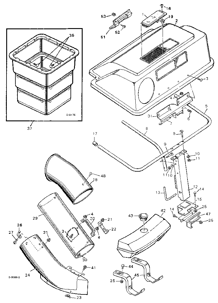 Craftsman 502255091 grass bagger diagram