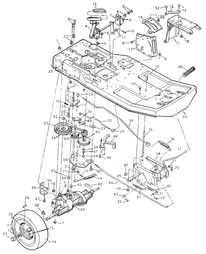 Craftsman 502254112 drive system diagram