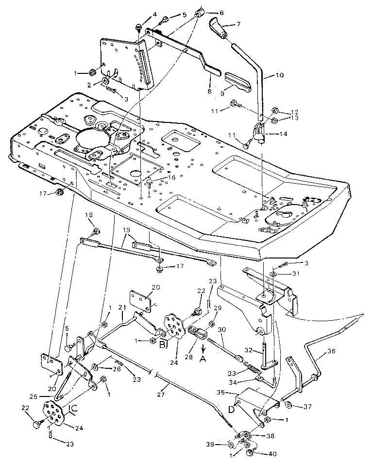 Craftsman 502254112 mower housing suspension diagram