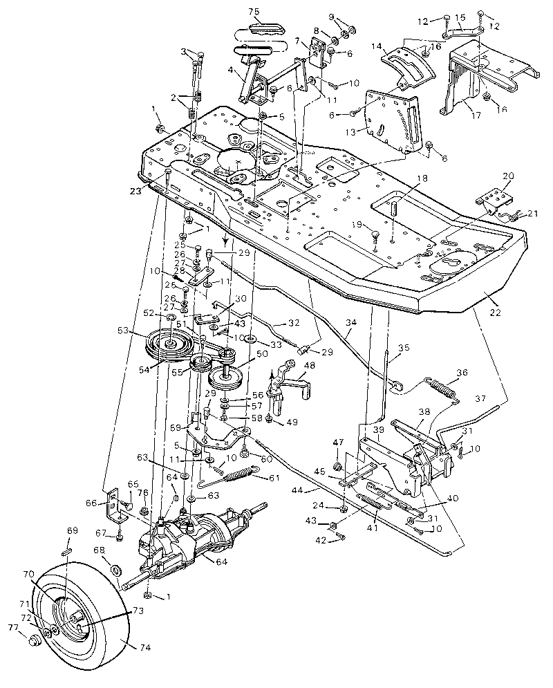 Craftsman 502255092 drive system diagram