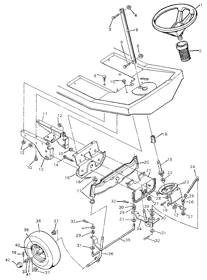 Craftsman 502255092 steering system diagram