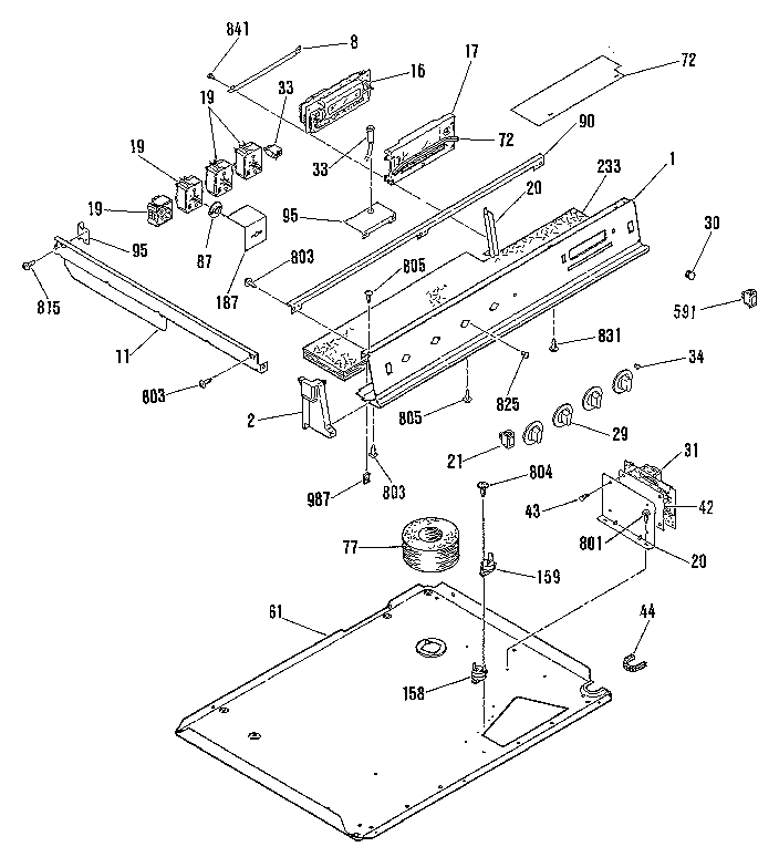 Kenmore 9114678892 control panel section diagram