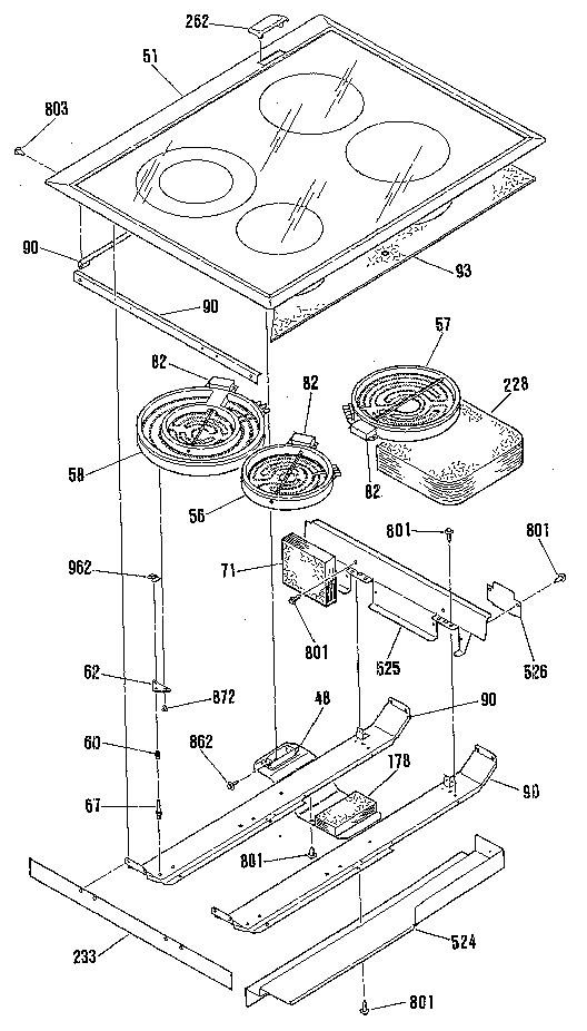 Kenmore 9114678892 main top section diagram