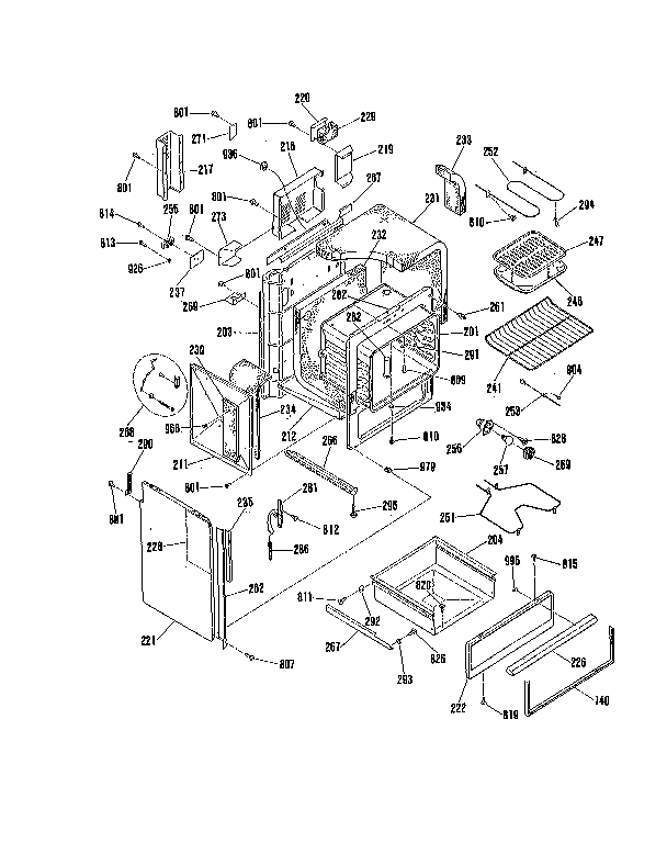 Kenmore 9114678892 body section diagram