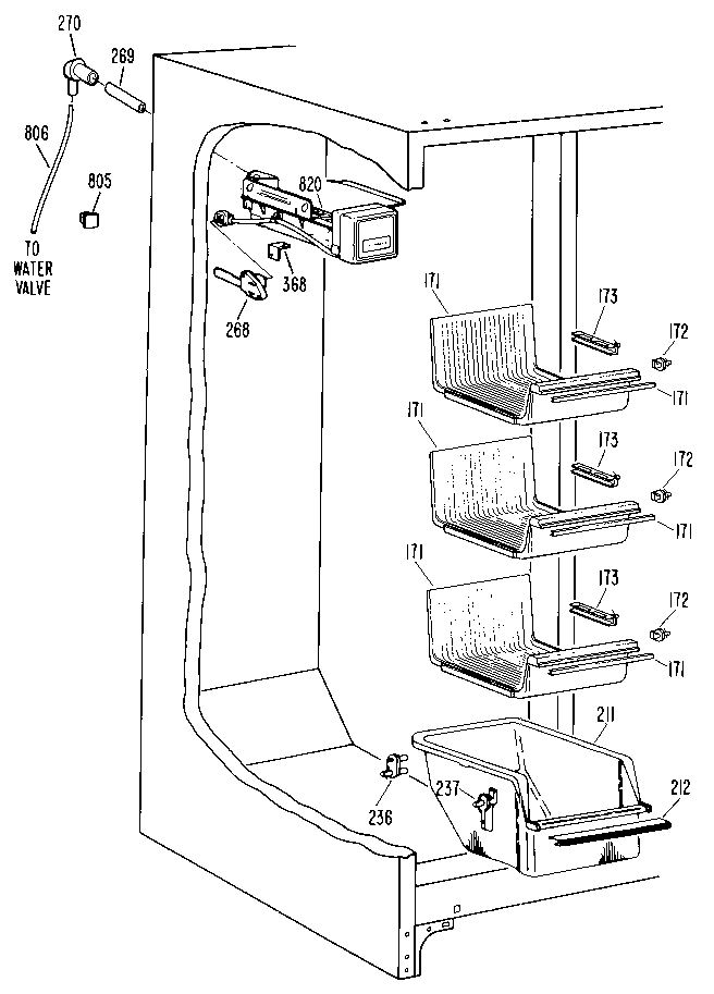 Kenmore 3639514781 freezer section diagram