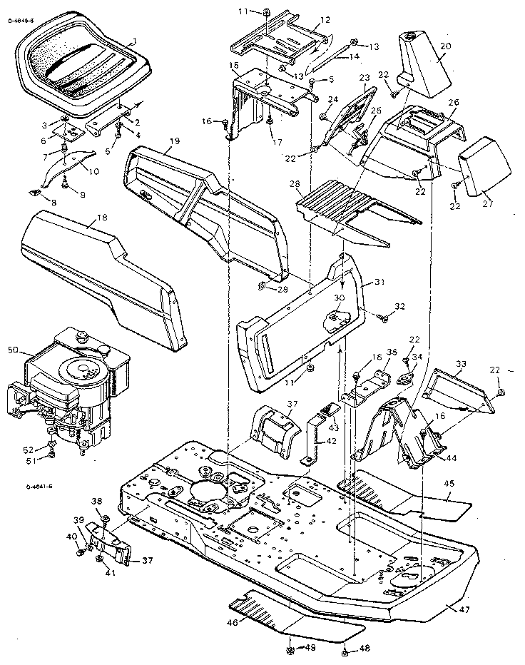 Craftsman 502254161 body chassis diagram