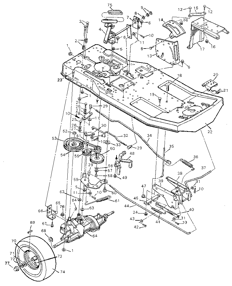 Craftsman 502254161 drive system diagram