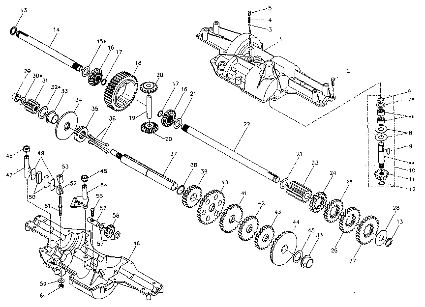 Craftsman 502254161 five speed transaxle diagram