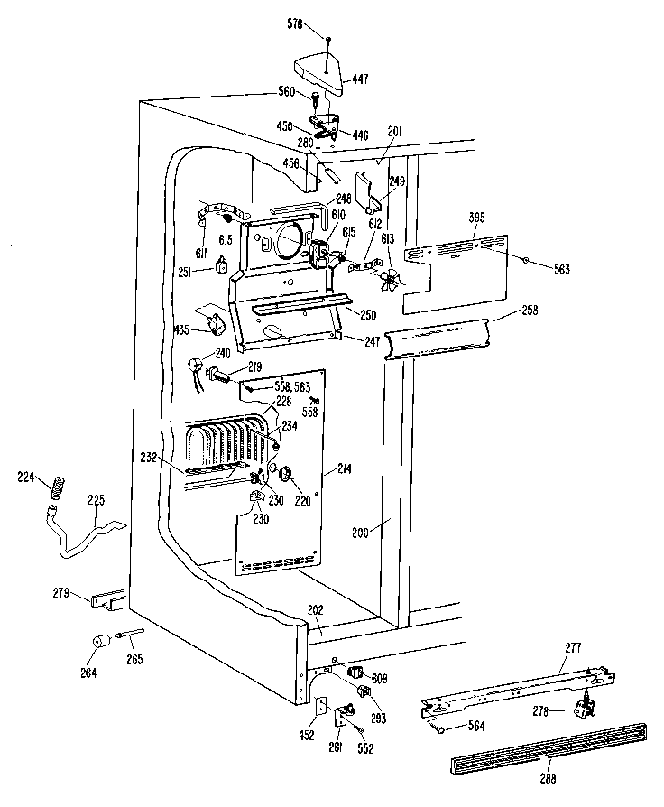 Kenmore 3639517781 freezer section diagram