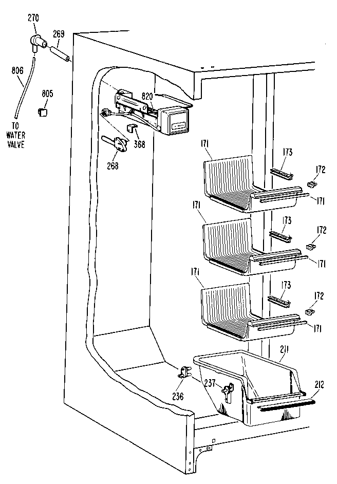 Kenmore 3639517781 freezer section diagram