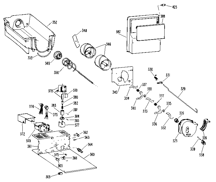 Kenmore 3639517781 ice bucket diagram